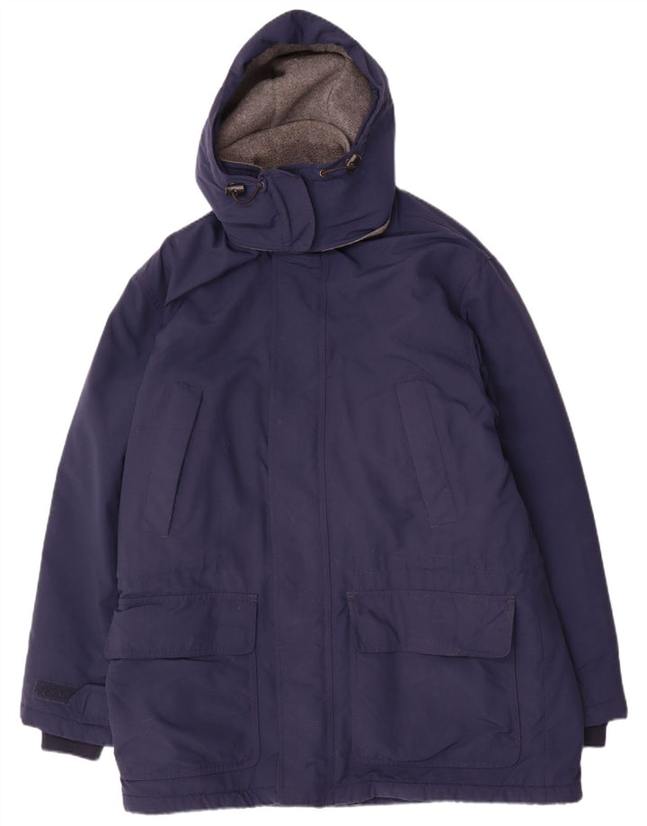 Lands End Ανδρικό μπουφάν Parka με κουκούλα UK 38/40 Medium Navy Blue