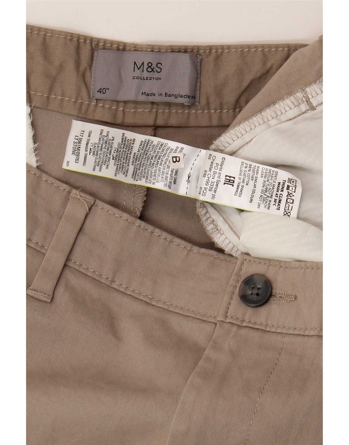 Ανδρικό σορτς Chino Marks & Spencer W40 XL Μπεζ βαμβακερό