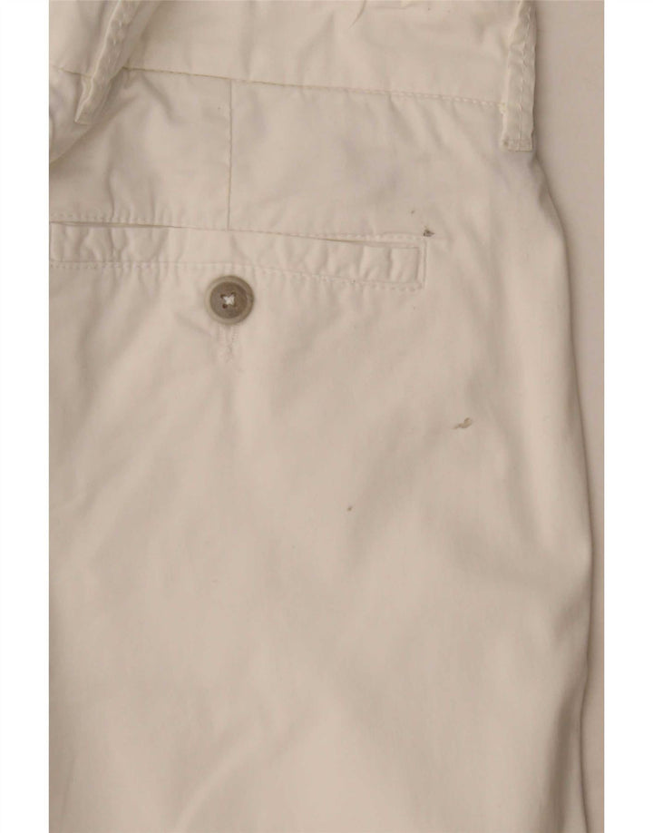 Γυναικείο ίσιο παντελόνι Chino Fay W29 L29 Λευκό βαμβακερό