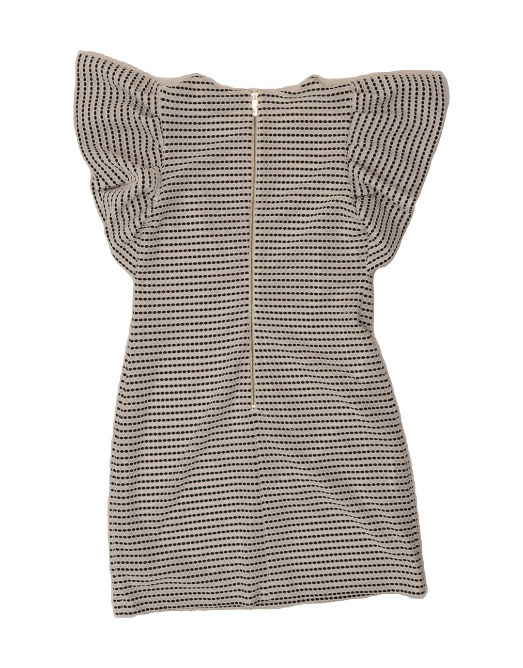 CALVIN KLEIN Womens Sheath Dress UK 8 Small White Spotted Polyester Vintage Calvin Klein and Second-Hand Calvin Klein from Messina Hembry 