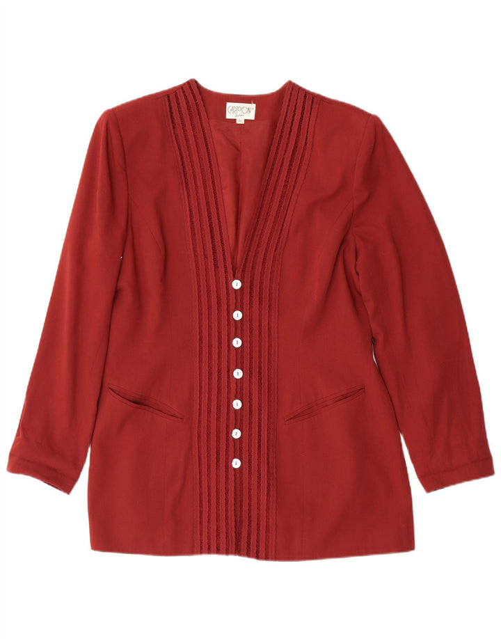 CARTOON Γυναικείο Μπουφάν Blazer 7 κουμπιών IT 42 Μεσαίο κόκκινο βισκόζη