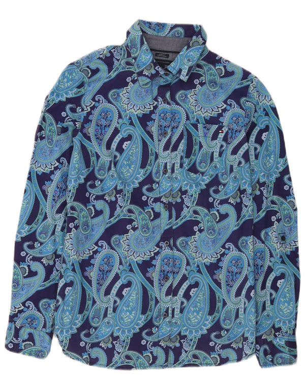 Tommy Hilfiger Γυναικείο πουκάμισο Classic Fit UK 10 Small Blue Paisley Modern