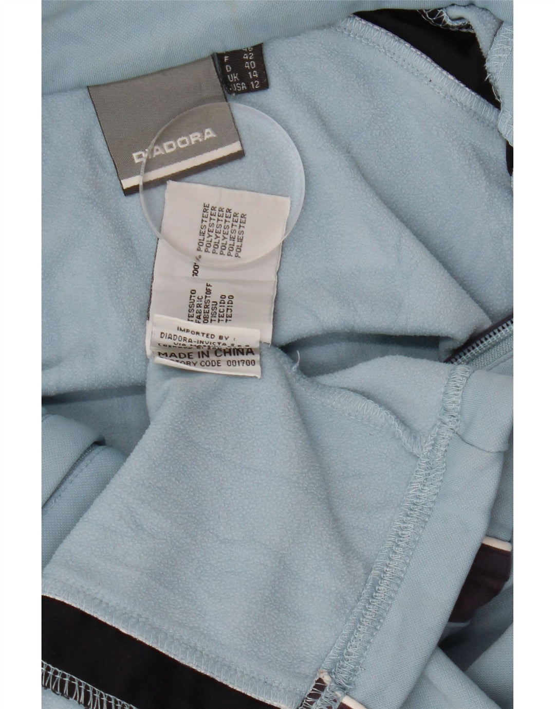 Γυναικεία αθλητική φόρμα DIADORA Top Jacket UK 14 Large Blue Colourblock Polyester