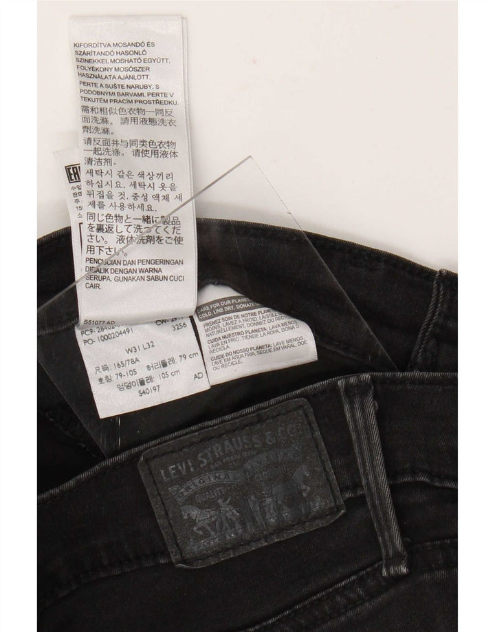 Γυναικείο τζιν μποτάκι αδυνατίσματος Levi's W31 L26 μαύρο βαμβακερό
