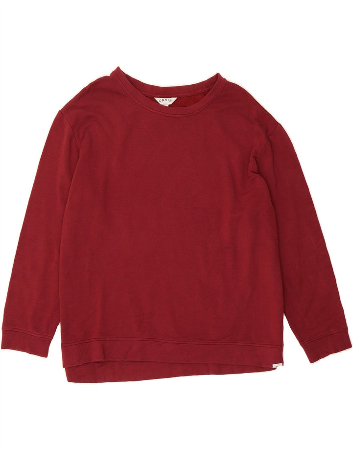 ORVIS Womens Oversized Sweatshirt Jumper UK 18 XL Maroon Modal Vintage Orvis and Second-Hand Orvis from Messina Hembry 