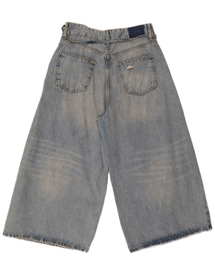 Zara Γυναικείο τζιν Capri Wide Leg EU 40 Medium W30 L21 Μπλε βαμβακερό