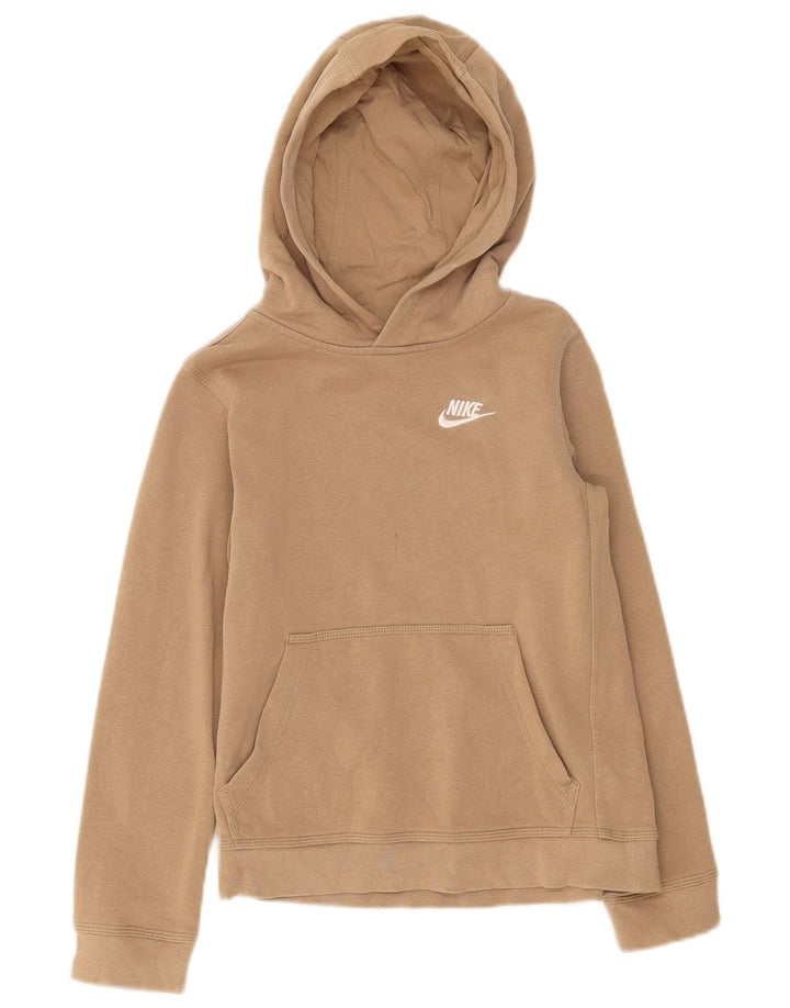 Nike Boys Hoodie Jumper 10-11 ετών Βαμβακερό μεσαίο μπεζ