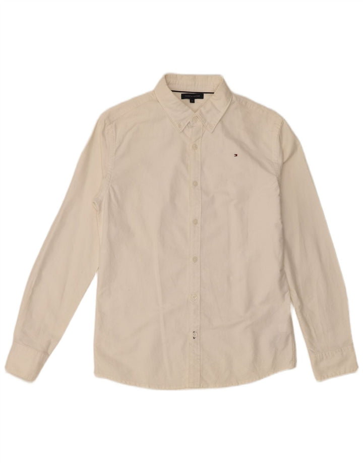 Tommy Hilfiger Boys Shirt 13-14 Years Off White Βαμβακερό