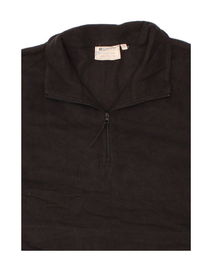 MOUNTAIN WAREHOUSE Mens Zip Neck Fleece Jumper Large Black Vintage Mountain Warehouse and Second-Hand Mountain Warehouse from Messina Hembry 