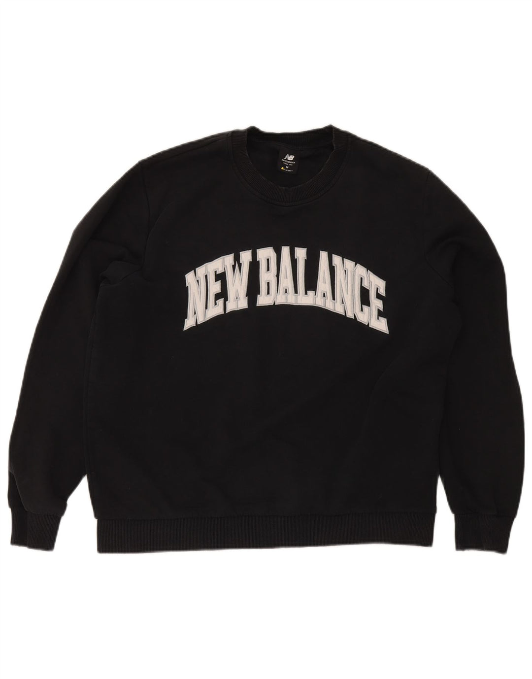 Ανδρικό γραφικό φούτερ New Balance, μεσαίο μαύρο βαμβακερό