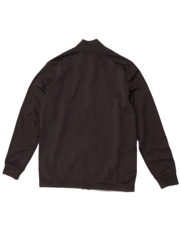 Adidas Boys Tracksuit Top Jacket 11-12 Years Black Colourblock Sports