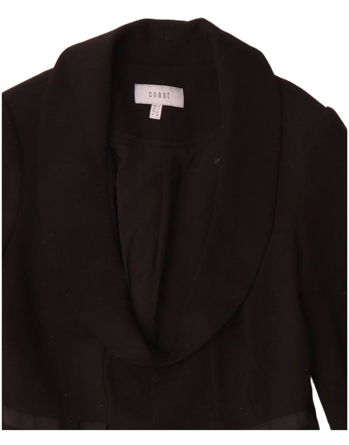 Coast Womens Open Blazer Jacket UK 8 Small Black Polyester