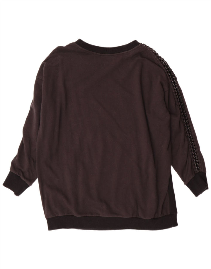 ALL SAINTS Womens Sweatshirt Jumper UK 12 Medium Black Colourblock