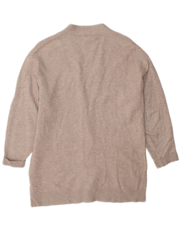 Marks & Spencer Γυναικεία ζακέτα υπερμεγέθη πουλόβερ UK 10 Small Beige Viscose