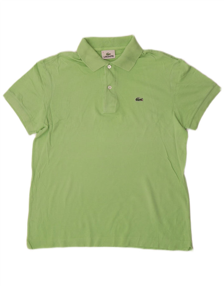Ανδρικό μπλουζάκι πόλο Lacoste, μέγεθος 3, μικρό πράσινο βαμβακερό