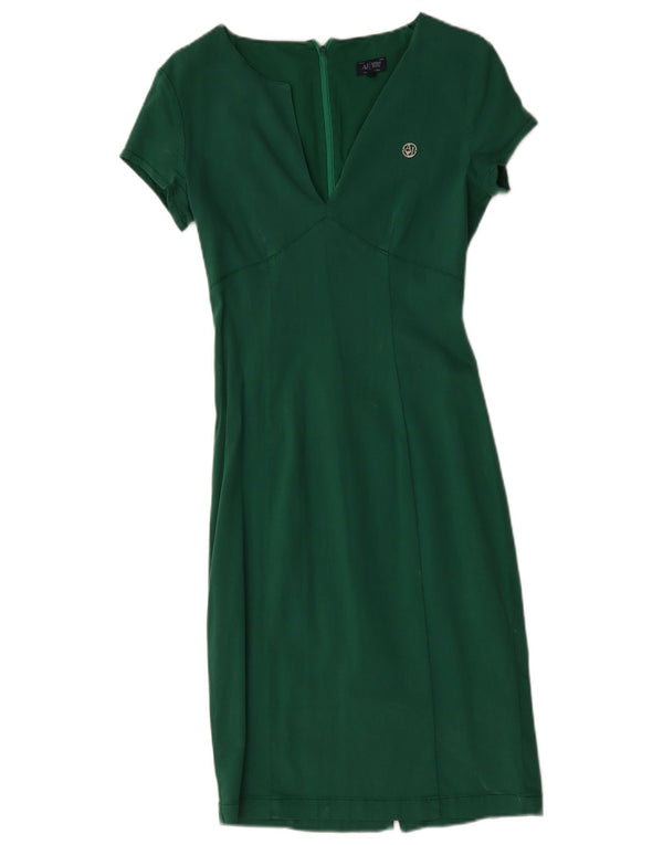 Armani Jeans Γυναικείο φόρεμα με θήκη IT 42 Medium Green Modal