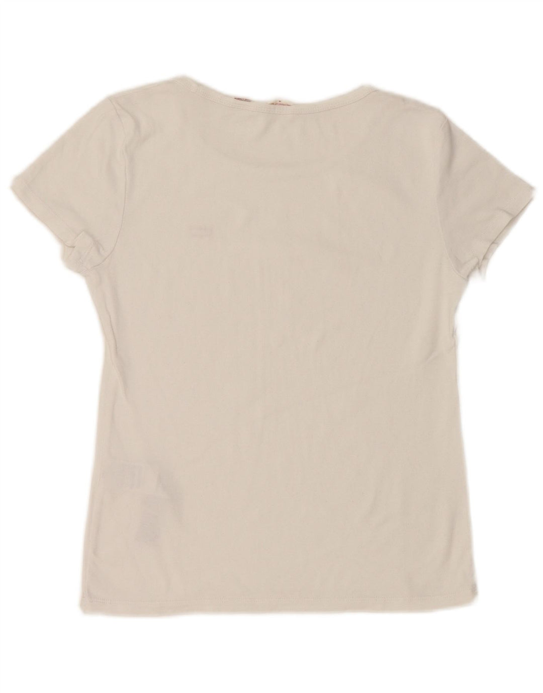 LEVI'S Γυναικείο T-Shirt Top UK 12 Μεσαίο λευκό βαμβακερό