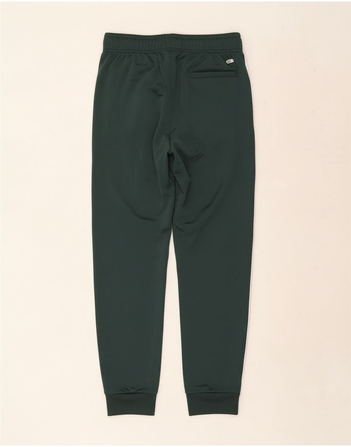 Adidas Boys Tracksuit Trousers Joggers 12-13 Years Green Polyester