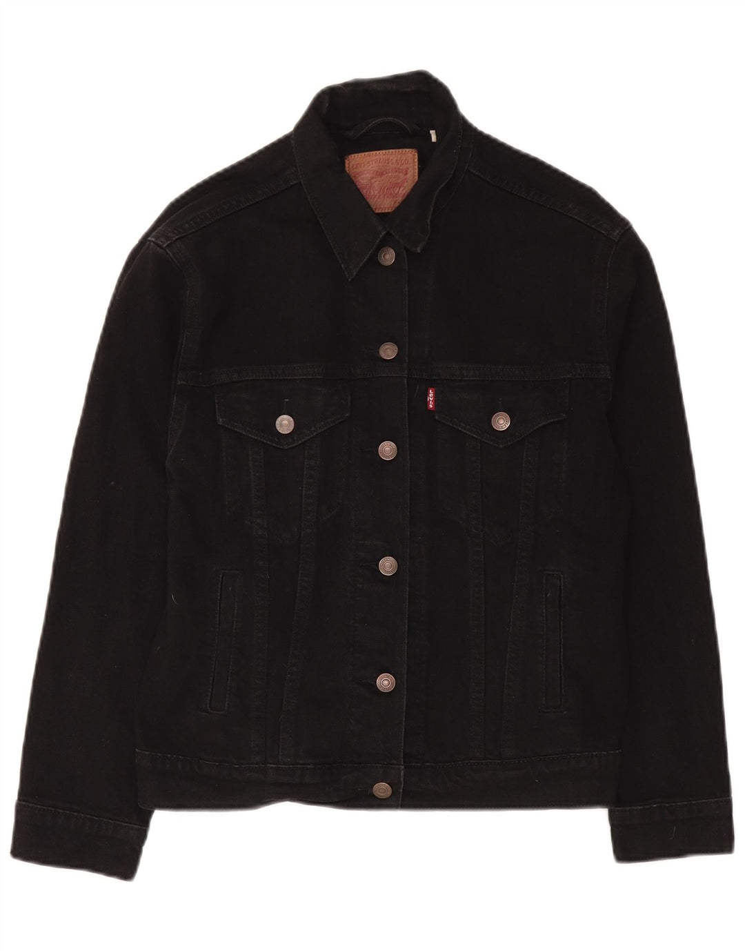 Γυναικείο τζιν μπουφάν Levi's UK 14 μεσαίο μαύρο βαμβακερό