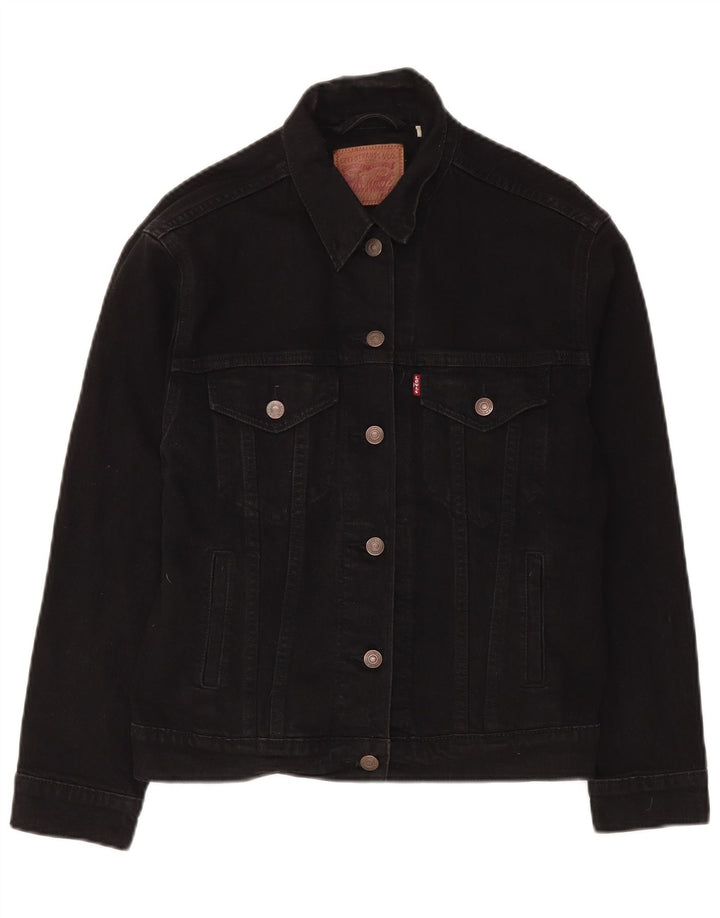 Γυναικείο τζιν μπουφάν Levi's UK 14 μεσαίο μαύρο βαμβακερό