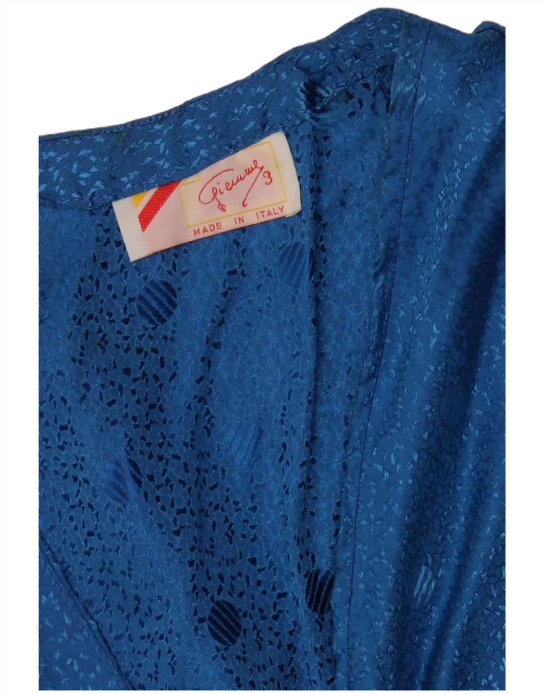 Vintage γυναικείο γιλέκο UK 12 Medium Blue Geometric Classic