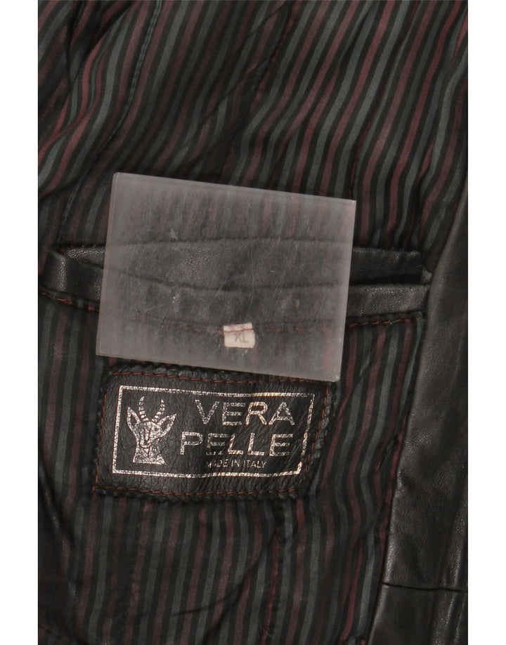 Vintage Ανδρικό Δερμάτινο Μπουφάν UK 42 XL Μαύρο Δερμάτινο
