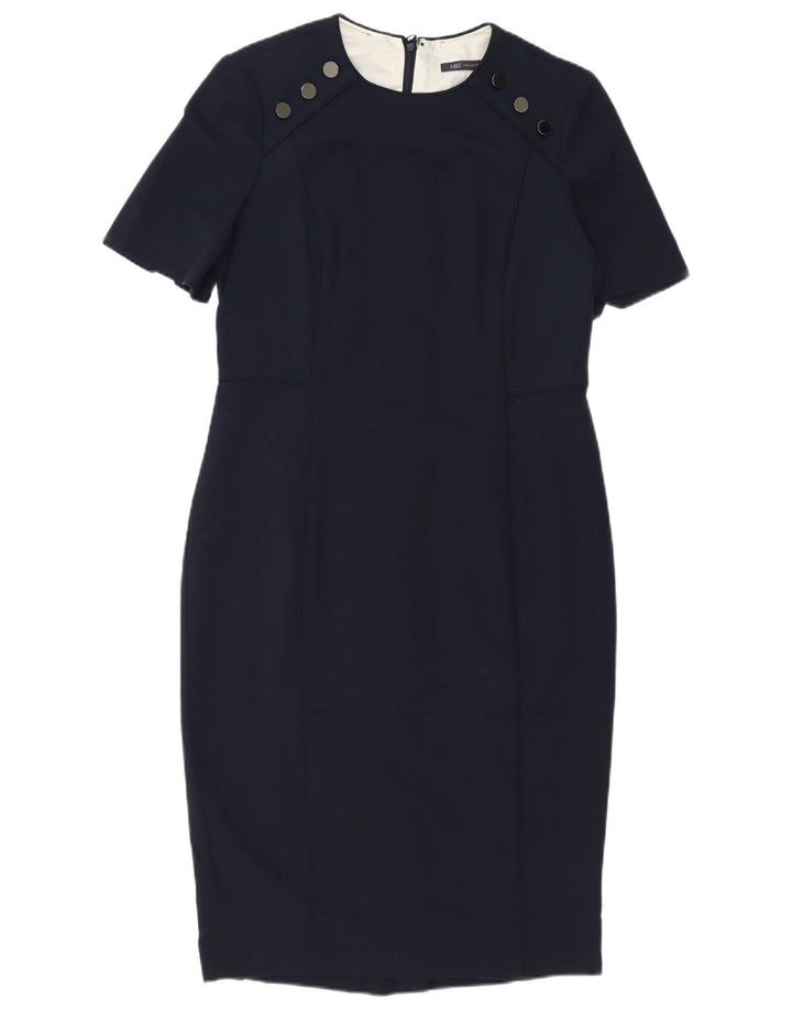 Γυναικείο φόρεμα με θήκη Marks & Spencer UK 14 Large Navy Blue Polyester