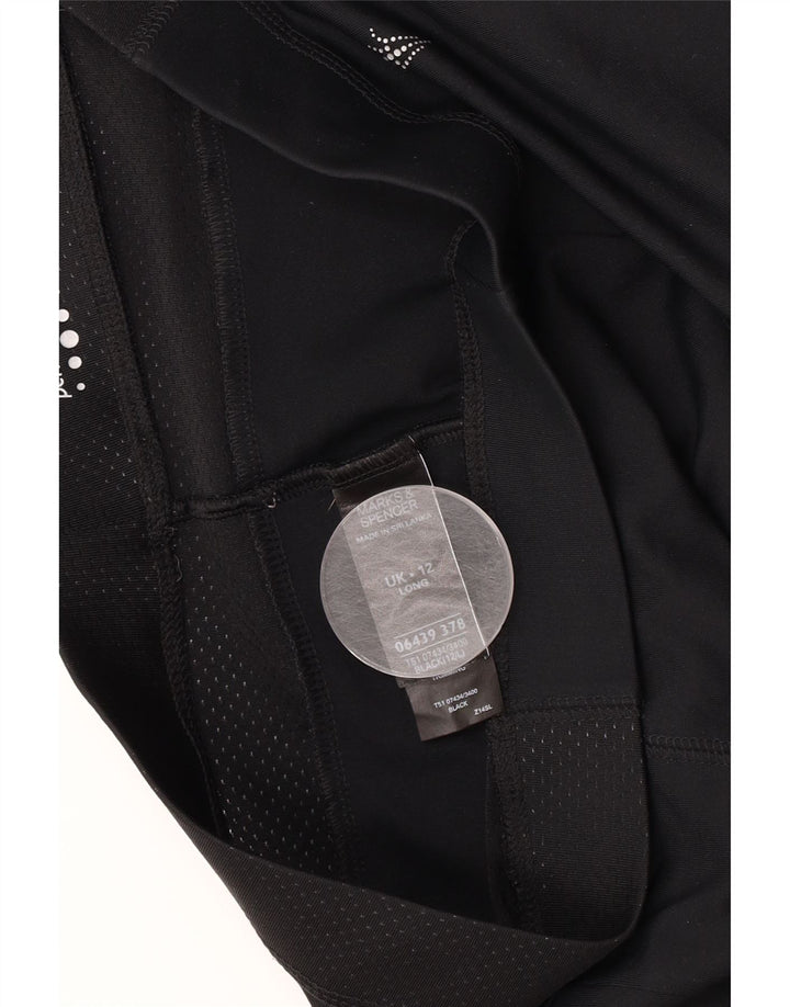Marks & Spencer Γυναικεία αθλητική φόρμα Performance Παντελόνι UK 12 Medium Black