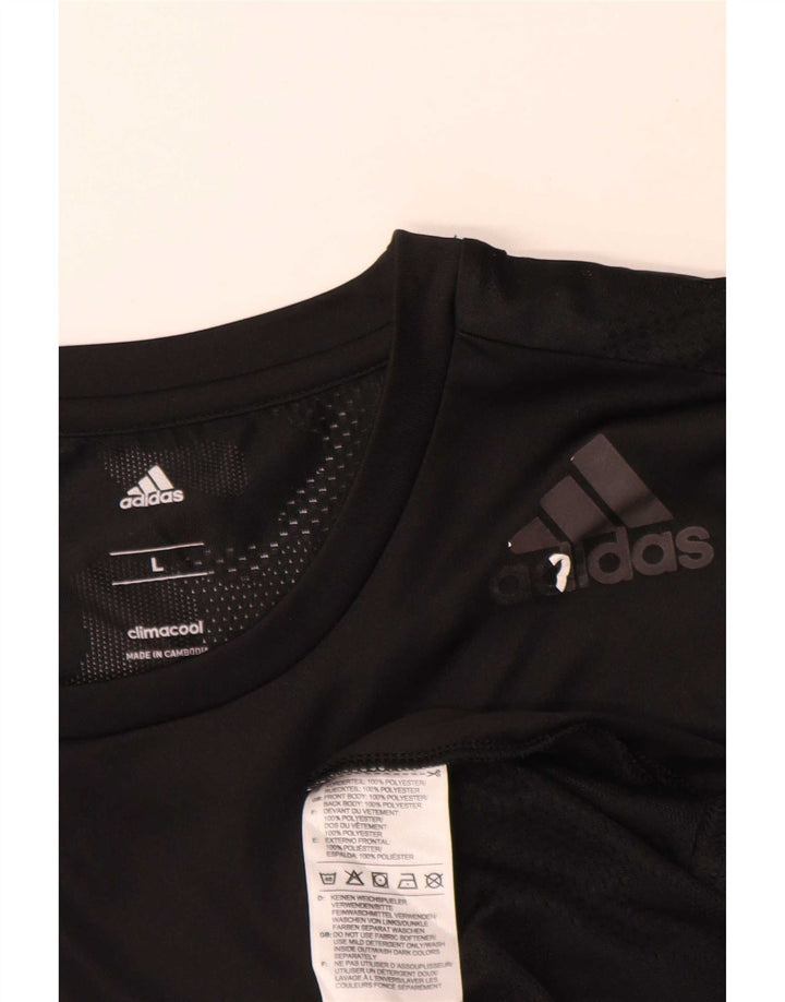 Ανδρικό T-Shirt Adidas Climacool Top Large Μαύρο Πολυεστέρας
