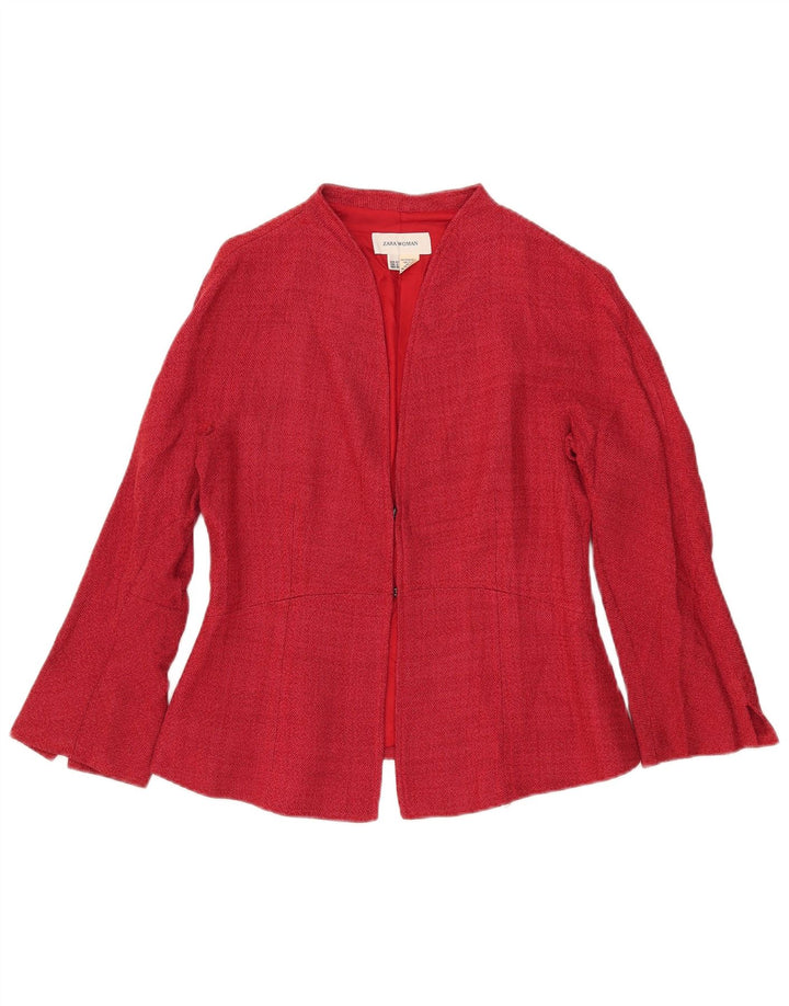 Zara Γυναικείο σακάκι μπλέιζερ EU 40 Medium Red Rayon