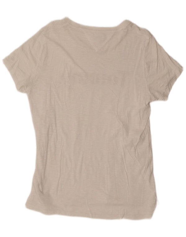 Γυναικείο γραφικό μπλουζάκι Tommy Hilfiger Top UK 18 XL Λευκό βαμβακερό