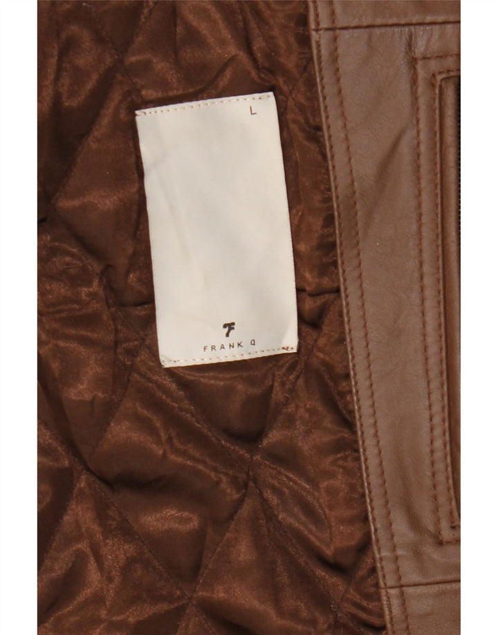 Vintage Ανδρικό Δερμάτινο Μπουφάν UK 40 Large Brown Δερμάτινο