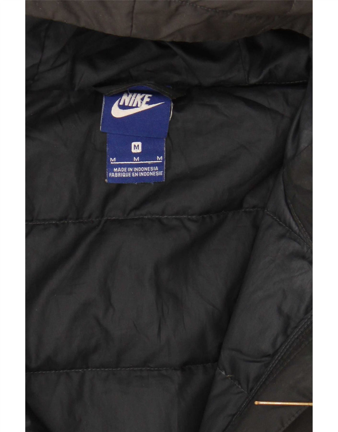 Γυναικείο παλτό Nike με κουκούλα με επένδυση UK 14 Μεσαίο μαύρο πολυεστέρα