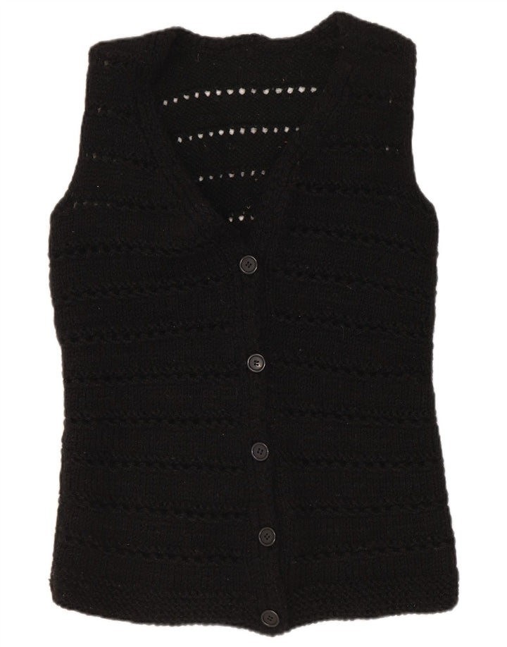 Vintage γυναικείο αμάνικο πουλόβερ UK 12 Medium Black