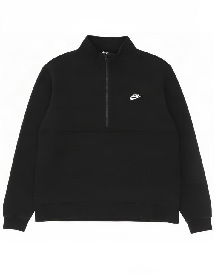 Ανδρικό φούτερ με φερμουάρ Nike Jumper 2XL μαύρο βαμβακερό