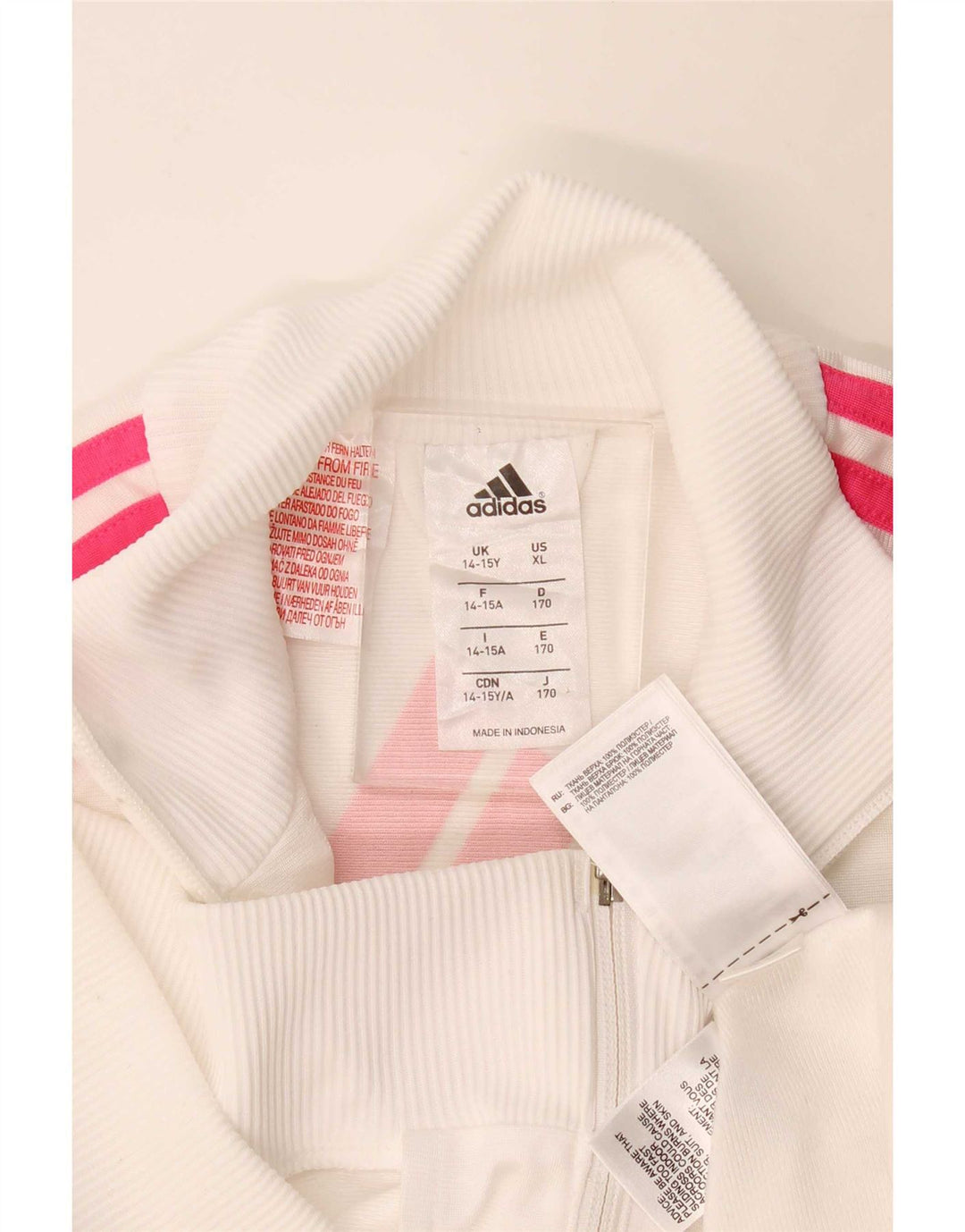 Κορίτσια αθλητική φόρμα Adidas Top Jacket 14-15 Years Off White Polyester