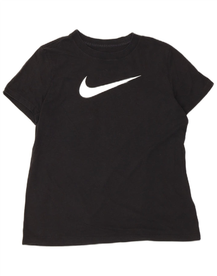 Γυναικείο γραφικό μπλουζάκι Nike Dri Fit Top 14 μεσαίο μαύρο βαμβακερό