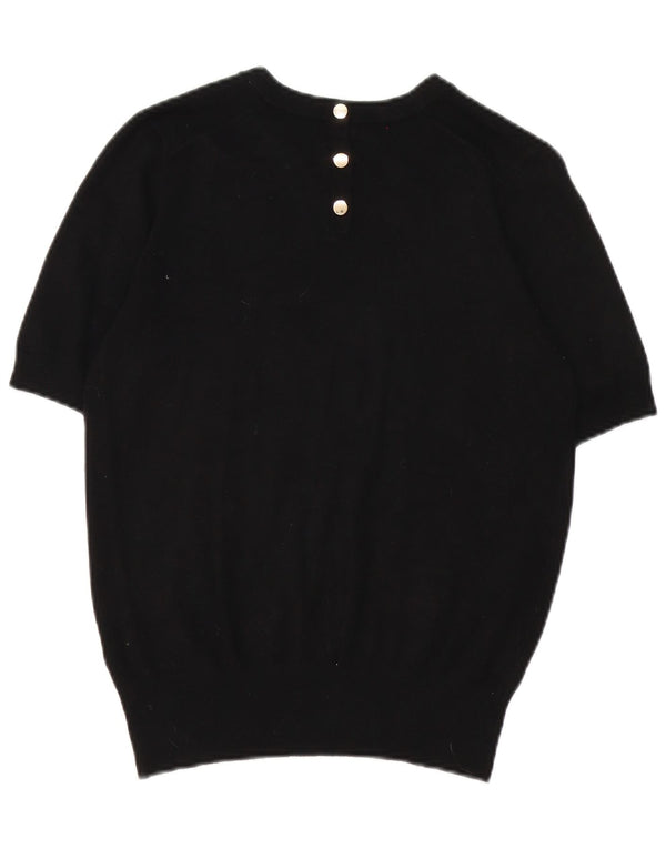 Zara Γυναικείο T-Shirt Top UK 14 Medium Black