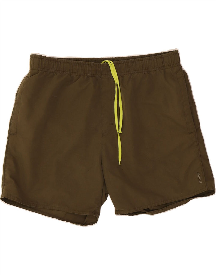 BRUGI Mens Swimming Shorts Large  Khaki Vintage Brugi and Second-Hand Brugi from Messina Hembry 