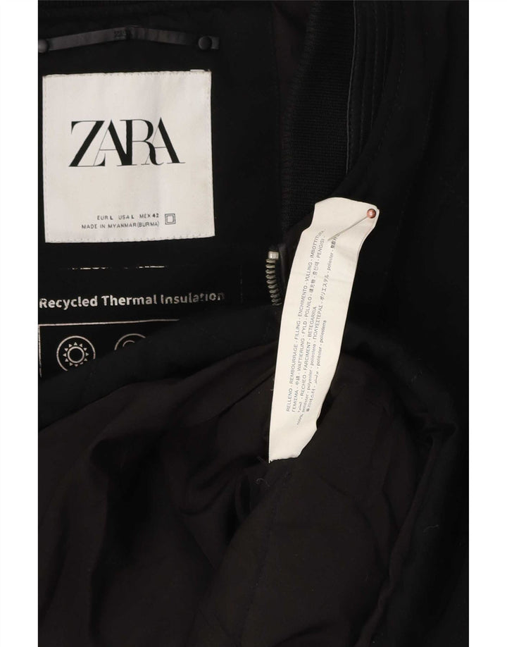 Zara Ανδρικά καπιτονέ Gilet UK 40 Large Black Polyester