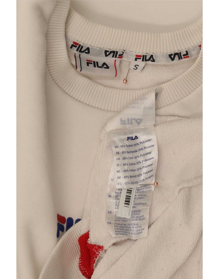 Ανδρικό φούτερ Fila Jumper Small White Colourblock Βαμβακερό