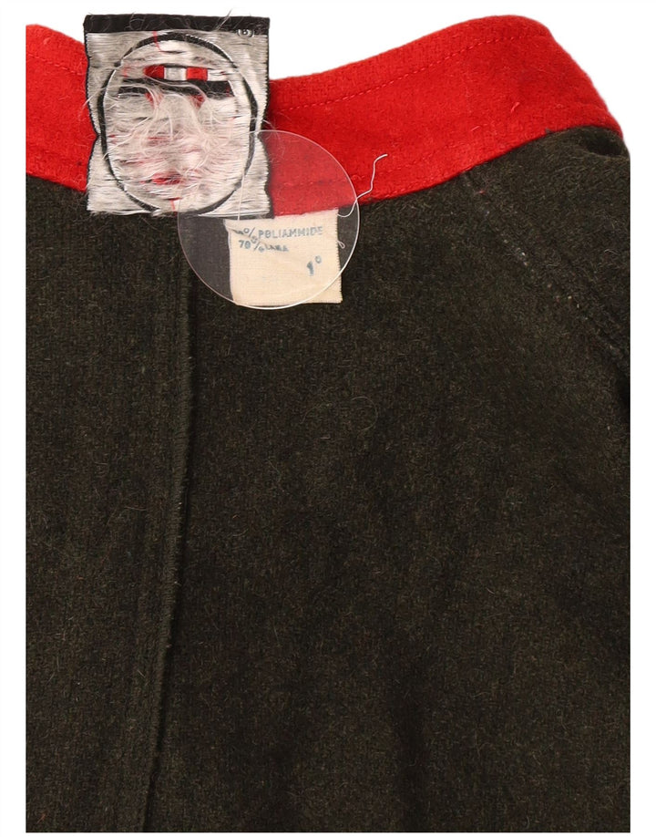 Vintage γυναικείο παλτό Cape One Size Μαλλί χακί