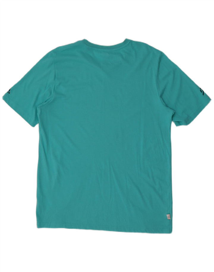Ανδρικό γραφικό T-Shirt Adidas Top Large Blue Polyester