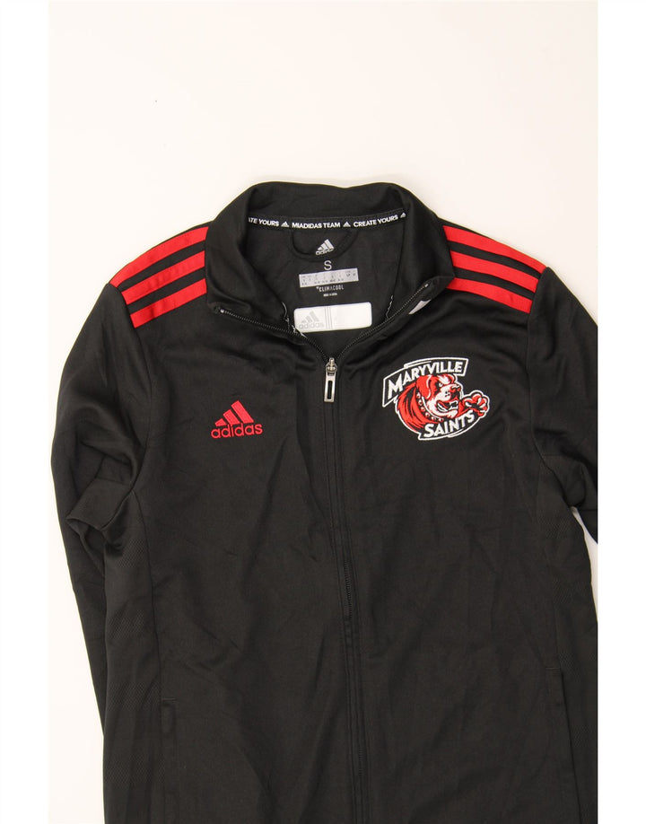 ADIDAS Womens Climacool Graphic Tracksuit Top Jacket UK 8/10 Small Black Vintage Adidas and Second-Hand Adidas from Messina Hembry 