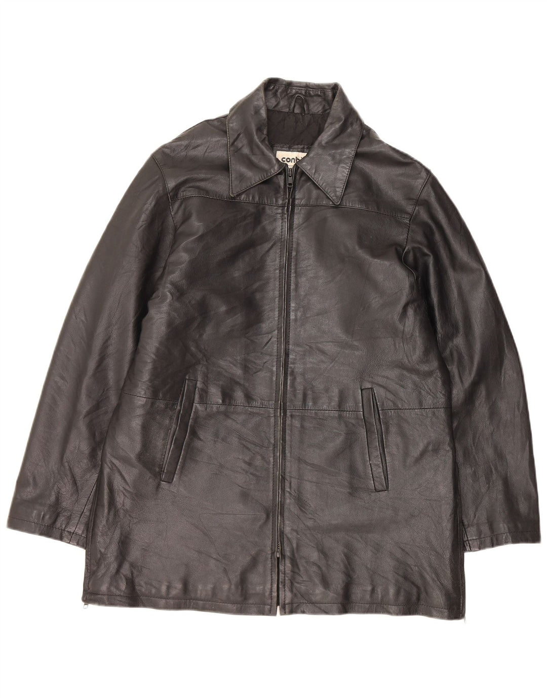 CONBIPEL Ανδρικό Δερμάτινο Μπουφάν IT 44 XS Μαύρο Δερμάτινο