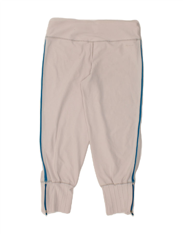 NIKE Womens Dri Fit Capri Leggings UK 12 Medium Grey Vintage Nike and Second-Hand Nike from Messina Hembry 