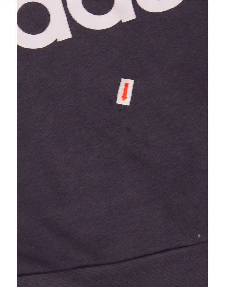 Γραφικό φούτερ ADIDAS Boys Jumper 13-14 ετών Navy Blue Cotton