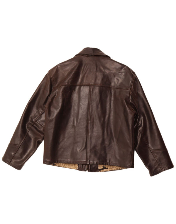 Legendary Jacket 1957 Mens Leather Jacket UK 36 Small Brown Leather