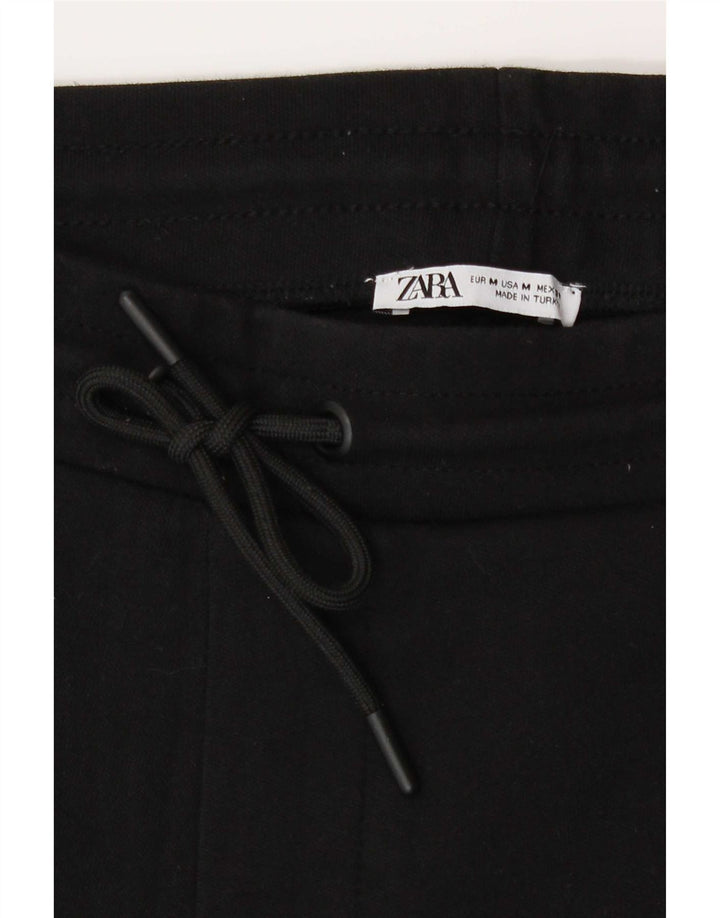 Ανδρικό αθλητικό σορτς Zara, μεσαίο μαύρο βαμβακερό