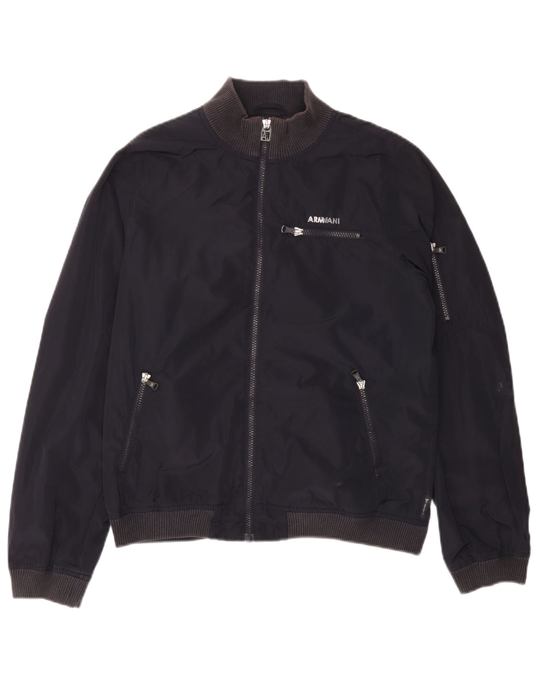 ARMANI JUNIOR Bomber Bomber Jacket 15-16 Years Navy Blue Polyester